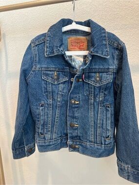 Levi's Kids Dark Blue Denim Trucker Jacket